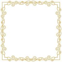 Intricate Border Frame Design with Filigree Element and Ornamental Flourishes. vector
