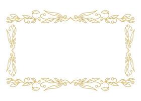 Classic Border Frame Design with Filigree Border and Elegant Ornamental Details. vector