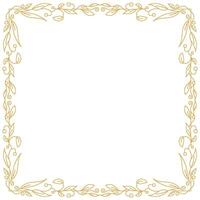 Filigree Element in Border Frame Design with Ornamental Pattern and Flourishes. vector