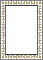 Ornate Baroque Frame Design with Elegant Border and Decorative Pattern. vector