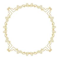 Baroque Border Frame Design with Ornamental Filigree Element and Style. vector