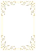Elegant Filigree Border Frame Design with Ornamental Element for Luxury Appeal. vector
