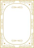 Filigree Border Frame Design with Ornamental Element for a Vintage Look. vector