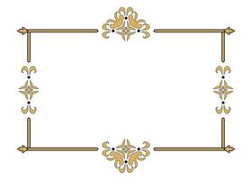 Sophisticated Border Frame Design with Filigree and Ornamental Element Flourishes. vector