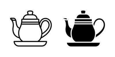 Teapot icon set, icon. for mobile concept and web design on white background vector