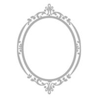 an oval frame with ornate design on a white background vector