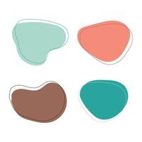 a set of four different colored shapes vector