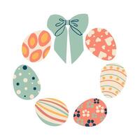 Easter eggs. Happy Easter. Eggs for Easter holidays design concept. Illustration flat style design for invitations, prints, wrapping paper vector