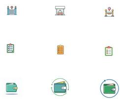 set of icons for web vector