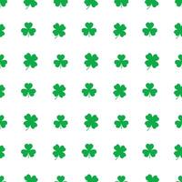 irish seamless shamrock pattern on white background vector