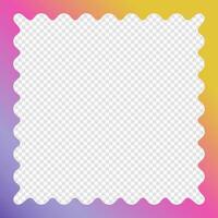 Rainbow gradient border. Colorful frame with empty background vector