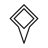 Map pointer icon . A thin line sign. Pin symbol illustration. Location mark. vector