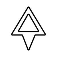 Pointer icon . A thin line sign. Isolated contour symbol illustration vector