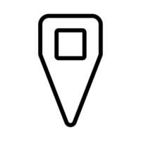 Map Pointer Icon illustration . Outline Map Pointer Sign. Isolated Contour Symbol Illustration vector
