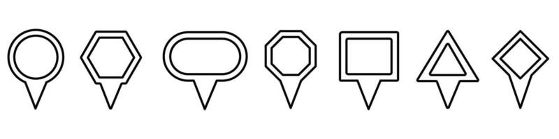 Map pointer icon. Map markers icon. Map markers icon vector