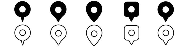 Map pin icon . Map pointer icon . Map markers icon. vector