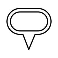 speech bubble icon over white background, line and fill style, illustration vector