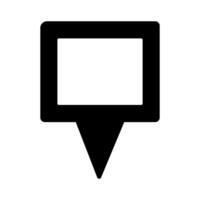 Map pointer Icon. Flat design. Pin iluustration sign. vector