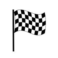 Checkered flag icon. Simple illustration of checkered flag icon for web. vector