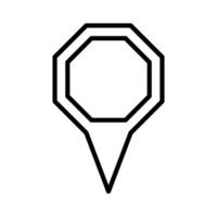Map pointer icon . A thin line sign. Isolated contour symbol illustration vector