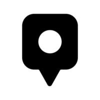 Map pointer icon. Flat style black on white. illustration. vector