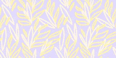 Unique abstract organic shapes seamless pattern. Pastel violet purple background. drawn sketch creative forms print. Contemporary minimalist ornament. vector