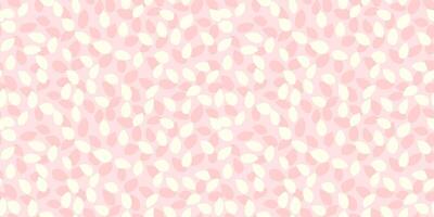 Seamless pattern with abstract petal like shapes on a pastel pink background. The minimalist, modern, and playful design ornament for textiles, wallpapers, and branding projects. vector