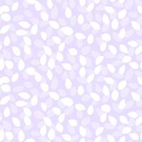 Seamless minimalist pattern with abstract white and purple teardrop shapes scattered on a light violet background. Pastel elegant and soft simple design suitable for fabrics, wallpapers vector