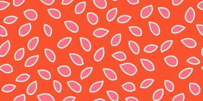 Seamless pattern featuring abstract drops with outlines on a vibrant orange background. Organic shapes, modern design is ideal for textiles, branding, wallpapers, packaging, digital prints. vector