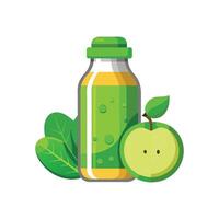 Nutritious Apple Spinach Juice for Wellness vector