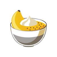Delicious Banana Chia Seed Pudding Recipe vector