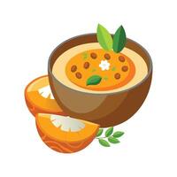 Hearty Butternut Squash Coconut Soup Recipe vector