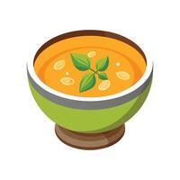 Rich Butternut Squash Soup for Healthy Eating vector