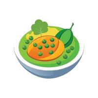 Nutritious Green Peas Butternut Squash Mash vector