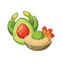 Tasty Mashed Crab Avocado for Appetizers vector