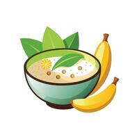 Nutritious Millet Banana Porridge for Breakfast vector