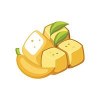 Nutritious Soft Tofu Banana Bites for Babies vector