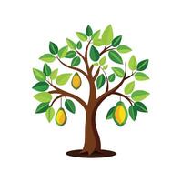 Stylish Avocado Tree Artwork vector