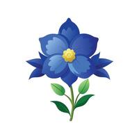 Exquisite Blue Delphinium Plant Illustration vector