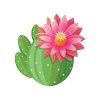 Vibrant Cactus Flower Echinopsis Design vector