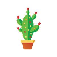 Charming Christmas Cactus Showcasing Unique Blooms vector