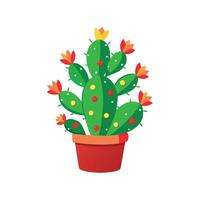 Charming Christmas Cactus Brightening Home vector
