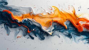 Dynamic Abstract Fluid Art with Vibrant Colors and Flowing Shapes photo