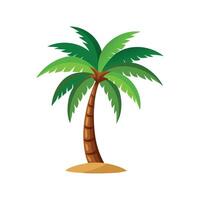 Elegant Coconut Palm Tree Enhancing Tropical Landscape vector