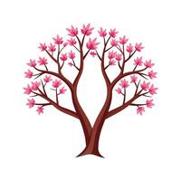 Vibrant Double Branch Thicket Prunus Adding Color vector