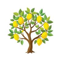Elegant Lemon Tree Art Design vector