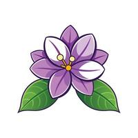 Lilac Flower Design with Unique Features vector