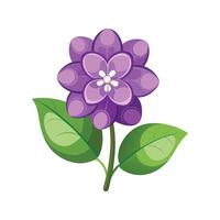 Elegant Lilac Flower with Striking Design vector