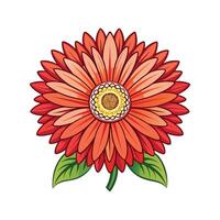 Elegant Gerbera Opening Flower Design vector