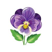 Stylish Viola Pansy Design vector